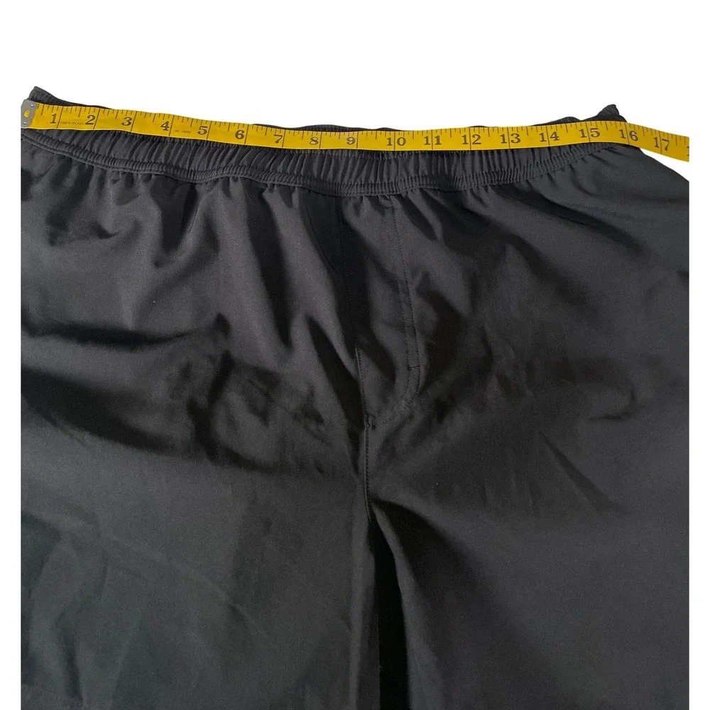 DSG Agility 2-in-1 Running Shorts Mens Large Black Built-in Liner Zip Pocket NWT